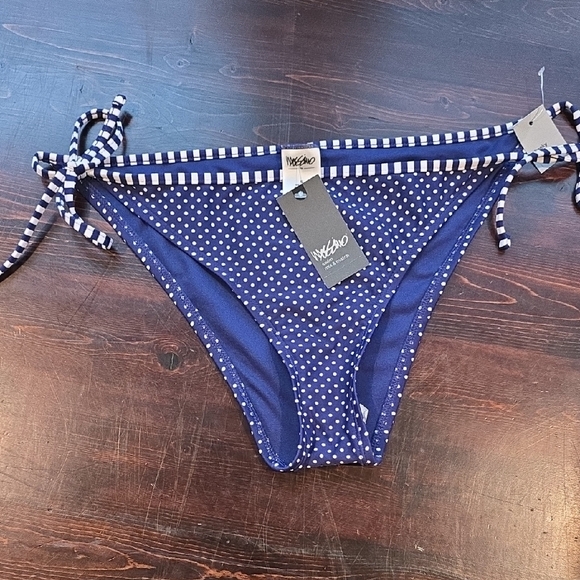 Mossimo Supply Co. Navy Polka Dot Swim Bottom - Picture 1 of 4